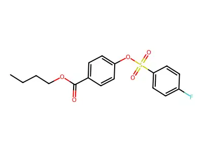 Butyl 4-(4-fluorophenyl)sulfonyloxybenzoate structure