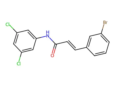 3-(3-bromophenyl)-N-(3,5-dichlorophenyl)prop-2-enamide structure