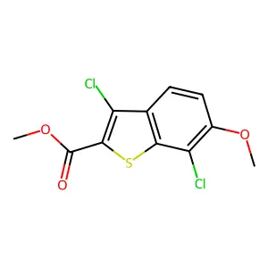 Methyl 3,7-dichloro-6-methoxy-1-benzothiophene-2-carboxylate structure