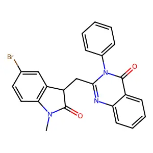 2-[(5-Bromo-1-methyl-2-oxo-3-indolinyl)methyl]-3-phenyl-4(3H)-quinazolinone structure