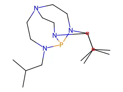 2,8,9-Triisobutyl-2,5,8,9-tetraaza-1-phosphabicyclo(3.3.3)undecane structure