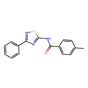 4-methyl-N-(3-phenyl-1,2,4-thiadiazol-5-yl)benzamide structure