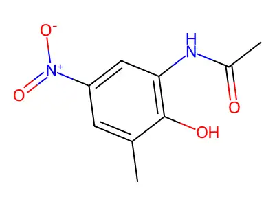 N-(2-Hydroxy-3-methyl-5-nitrophenyl)acetamide structure