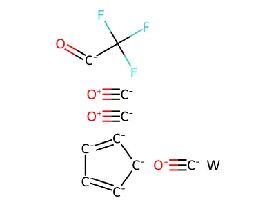 Tungsten,4-cyclopentadien-1-yl)(trifluoroacetyl)- structure