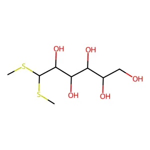 6,6-Bis(methylsulfanyl)hexane-1,2,3,4,5-pentol structure