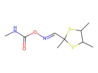 [(2,4,5-trimethyl-1,3-dithiolan-2-yl)methylideneamino] N-methylcarbamate structure