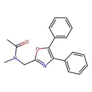 Acetamide, N-((4,5-diphenyl-2-oxazolyl)methyl)-N-methyl- structure