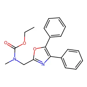 Carbamic acid, ((4,5-diphenyl-2-oxazolyl)methyl)methyl-, ethyl ester structure