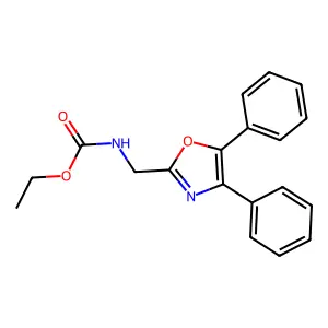 Carbamic acid, ((4,5-diphenyl-2-oxazolyl)methyl)-, ethyl ester structure
