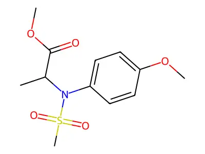 Methyl N-(4-methoxyphenyl)-N-(methylsulfonyl)alaninate structure