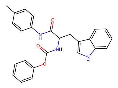 N-(4-methylphenyl)-Nalpha-(phenoxycarbonyl)tryptophanamide structure