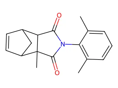 2-(2,6-dimethylphenyl)-3a-methyl-3a,4,7,7a-tetrahydro-1H-4,7-methanoisoindole-1,3(2H)-dione structure