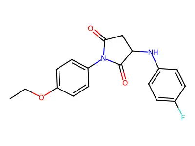 1-(4-Ethoxyphenyl)-3-(4-fluoroanilino)-2,5-pyrrolidinedione structure