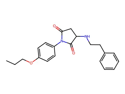 3-(Phenethylamino)-1-(4-propoxyphenyl)pyrrolidine-2,5-dione structure