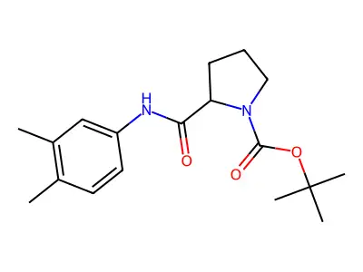 Tert-butyl 2-[(3,4-dimethylphenyl)carbamoyl]pyrrolidine-1-carboxylate structure