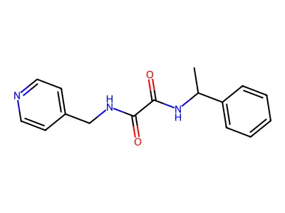 N'-(1-phenylethyl)-N-(pyridin-4-ylmethyl)oxamide structure