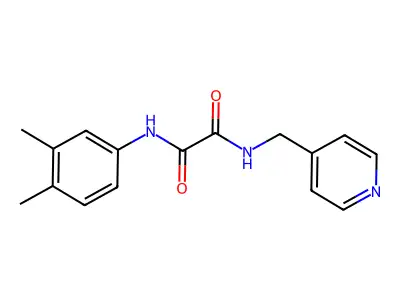 N1-(3,4-dimethylphenyl)-N2-(pyridin-4-ylmethyl)oxalamide structure