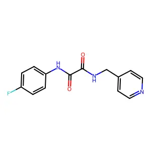 N'-(4-fluorophenyl)-N-(pyridin-4-ylmethyl)oxamide structure