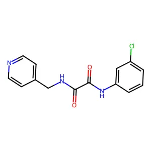 N'-(3-chlorophenyl)-N-(pyridin-4-ylmethyl)oxamide structure