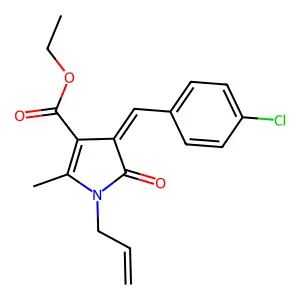 ethyl 1-allyl-4-(4-chlorobenzylidene)-2-methyl-5-oxo-4,5-dihydro-1H-pyrrole-3-carboxylate structure