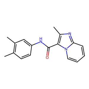 N-(3,4-dimethylphenyl)-2-methylimidazo[1,2-a]pyridine-3-carboxamide structure