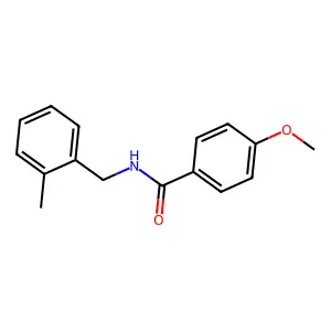 Benzamide, 4-methoxy-N-[(2-methylphenyl)methyl]- structure