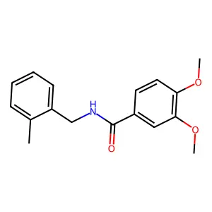 3,4-dimethoxy-N-[(2-methylphenyl)methyl]benzamide structure