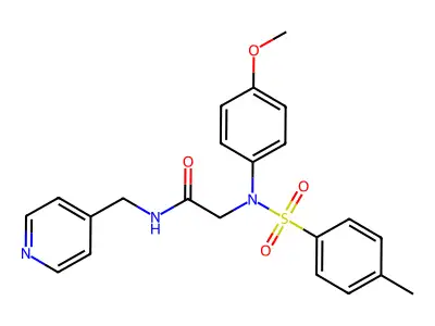 2-(4-methoxy-N-(4-methylphenyl)sulfonylanilino)-N-(pyridin-4-ylmethyl)acetamide structure