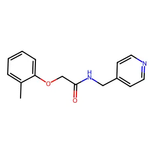 2-(2-methylphenoxy)-N-(pyridin-4-ylmethyl)acetamide structure