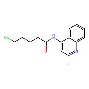 5-chloro-N-(2-methylquinolin-4-yl)pentanamide structure