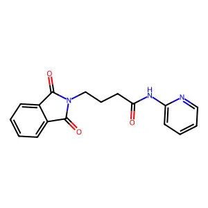 4-(1,3-dioxoisoindol-2-yl)-N-pyridin-2-ylbutanamide structure