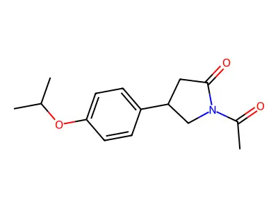 1-Acetyl-4-(4-propan-2-yloxyphenyl)pyrrolidin-2-one structure