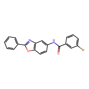 3-bromo-N-(2-phenyl-1,3-benzoxazol-5-yl)benzamide structure