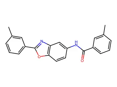 3-methyl-N-[2-(3-methylphenyl)-1,3-benzoxazol-5-yl]benzamide structure