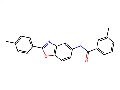 3-methyl-N-[2-(4-methylphenyl)-1,3-benzoxazol-5-yl]benzamide structure
