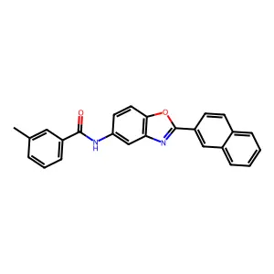 3-methyl-N-(2-naphthalen-2-yl-1,3-benzoxazol-5-yl)benzamide structure