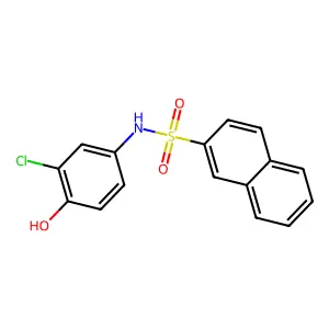 N-(3-chloro-4-hydroxyphenyl)naphthalene-2-sulfonamide structure