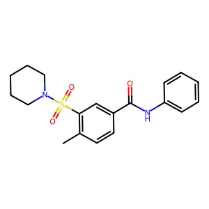 4-Methyl-N-phenyl-3-(piperidine-1-sulfonyl)-benzamide structure