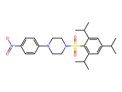 1-(4-Nitrophenyl)-4-[2,4,6-tri(propan-2-yl)phenyl]sulfonylpiperazine structure