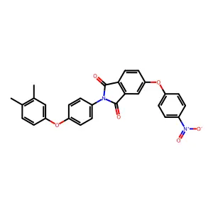 2-[4-(3,4-Dimethylphenoxy)phenyl]-5-(4-nitrophenoxy)isoindole-1,3-dione structure