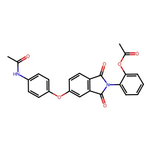[2-[5-(4-Acetamidophenoxy)-1,3-dioxoisoindol-2-yl]phenyl] acetate structure
