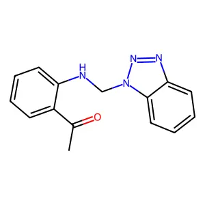 1-{2-[(1H-benzotriazol-1-ylmethyl)amino]phenyl}ethanone structure