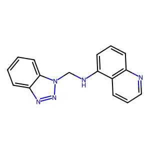 N-(benzotriazol-1-ylmethyl)quinolin-5-amine structure