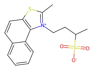 4-(2-Methylbenzo[e][1,3]benzothiazol-1-ium-1-yl)butane-2-sulfonate structure