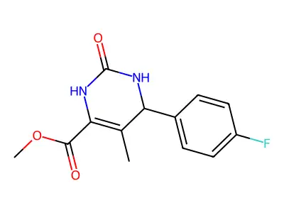 methyl 4-(4-fluorophenyl)-5-methyl-2-oxo-3,4-dihydro-1H-pyrimidine-6-carboxylate structure