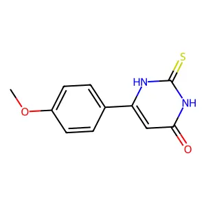 6-(4-methoxyphenyl)-2-thioxo-2,3-dihydropyrimidin-4(1H)-one structure