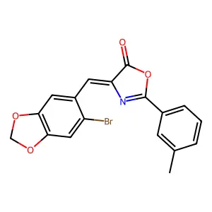 4-((6-Bromobenzo[d][1,3]dioxol-5-yl)methylene)-2-(m-tolyl)oxazol-5(4H)-one structure