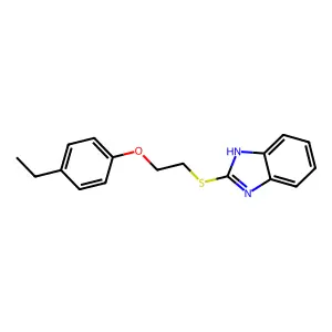 2-((2-(4-ethylphenoxy)ethyl)thio)-1H-benzo[d]imidazole structure