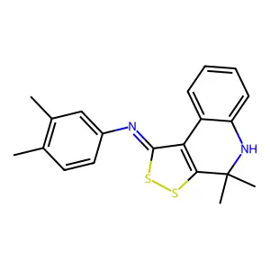 N-(3,4-dimethylphenyl)-4,4-dimethyl-5H-dithiolo[3,4-c]quinolin-1-imine structure
