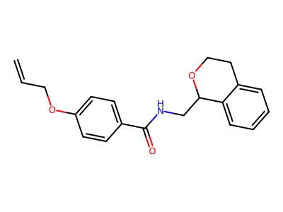 N-(3,4-dihydro-1H-isochromen-1-ylmethyl)-4-prop-2-enoxybenzamide structure